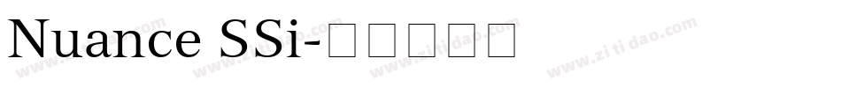 Nuance SSi字体转换